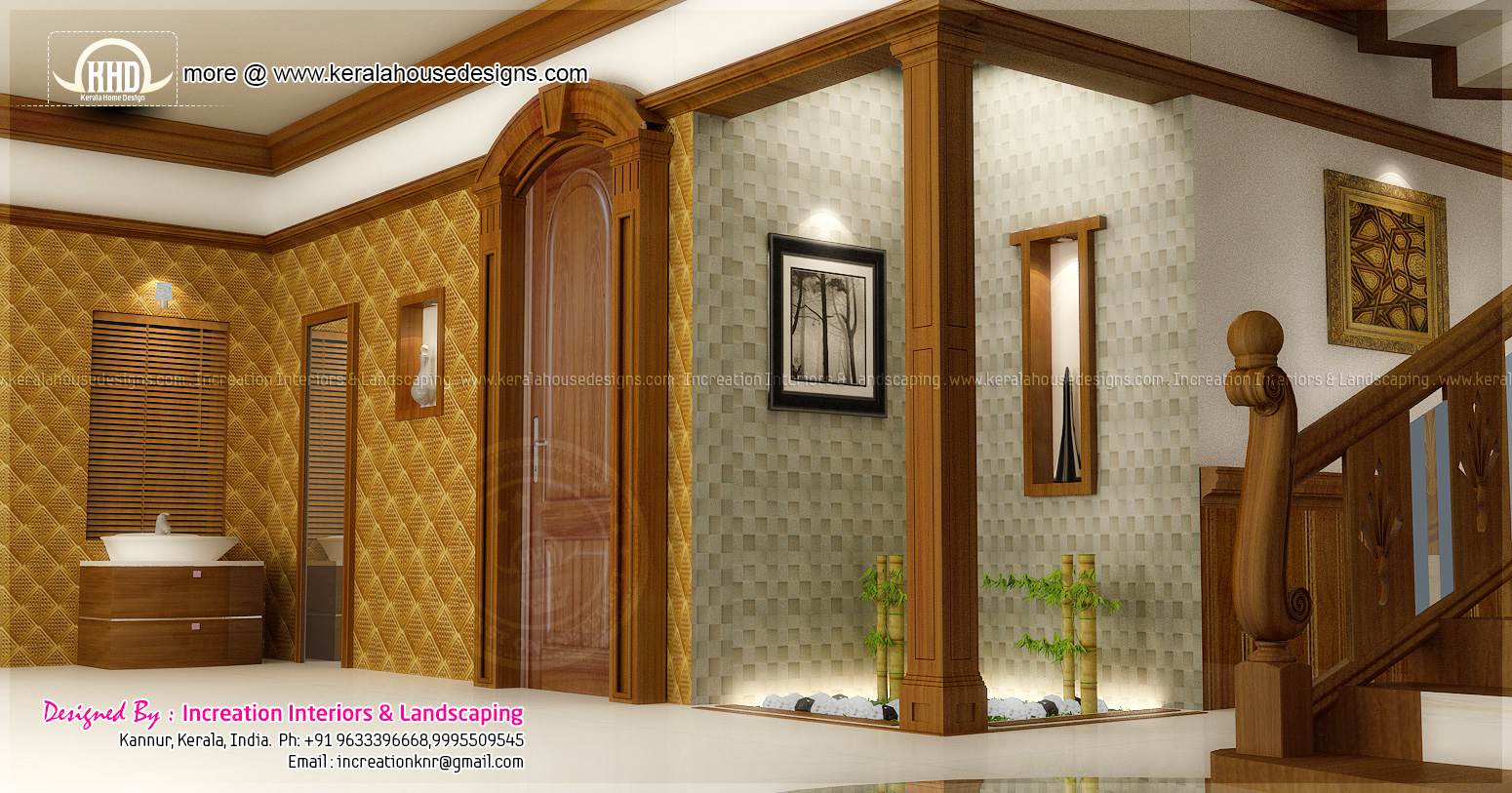  House  interior  ideas in 3d rendering Kerala home  design  