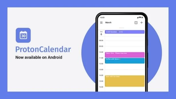 ProtonCalendar δωρεάν ημερολόγιο για smartphone