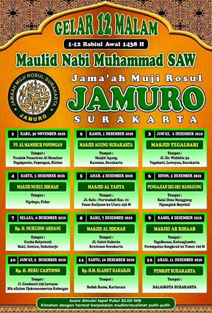 Jadwal 12 Malam Maulid Bersama Jamuro  Download MP3