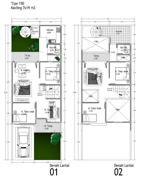 Inspirasi Denah  Rumah  Minimalis Type  36 Rumah  Minimalis