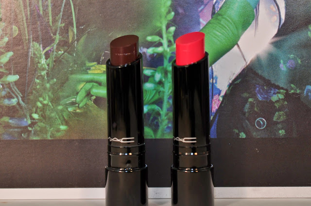 MAC Sheen Supreme Lipsticks in Venomous Violet and Pheromonal