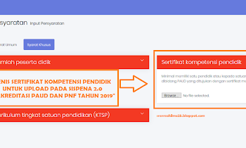 Jenis Sertifikat Kompetensi Pendidik atau Kepala Satuan PAUD untuk Unggah di SISPENA PAUD dan PNF 2.0