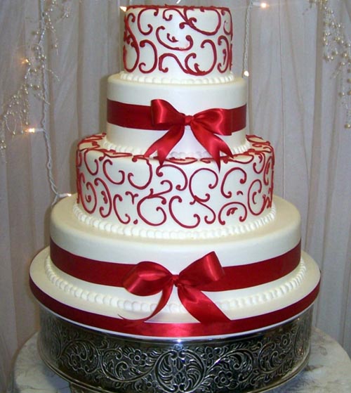 red wedding cakes ideas