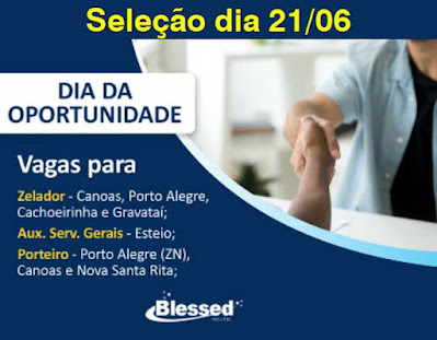 Empresa anuncia vagas para Zelador, Aux. Serviços Gerais e Porteiros em Cachoeirinha