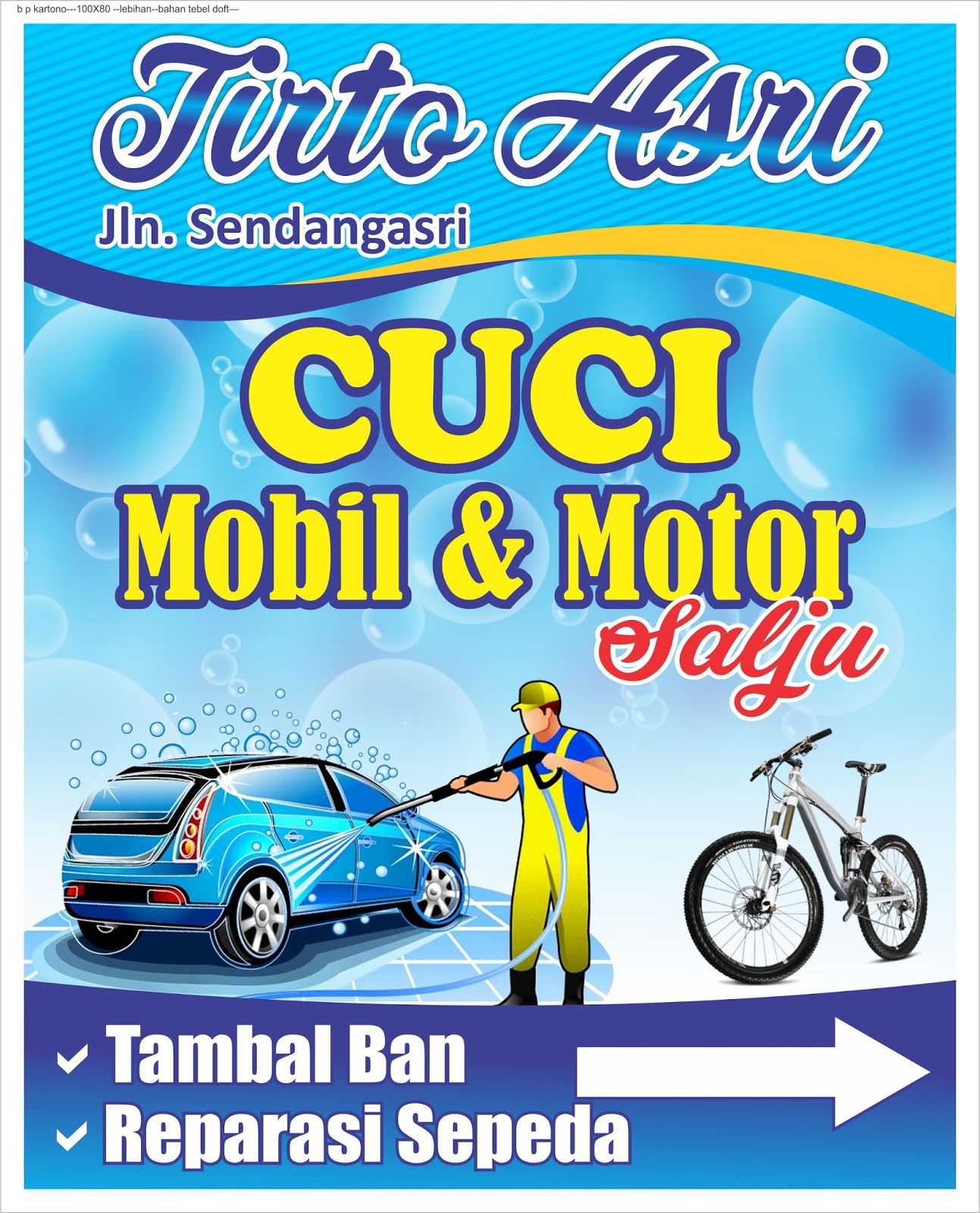 Contoh Spanduk Cuci  Motor 