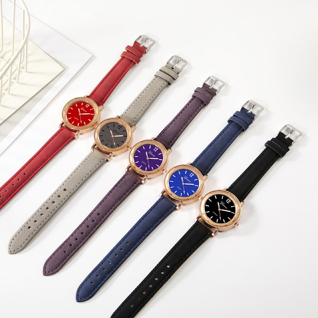 Leather Strap Casual Ladies Watch