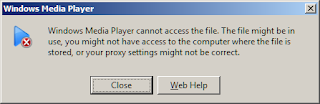 Windows Media Player Cannot Access the File