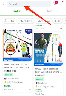 Pengalaman dan Cara Membeli Raket Di Marketplace Tokopedia