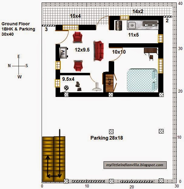 My Little Indian Villa 23 R16 1BHK and 2BHK in 30x40 