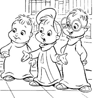 Alvin And The Chipmunks Coloring Pages