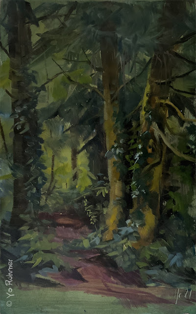 wald gemalt pleinairmalerei