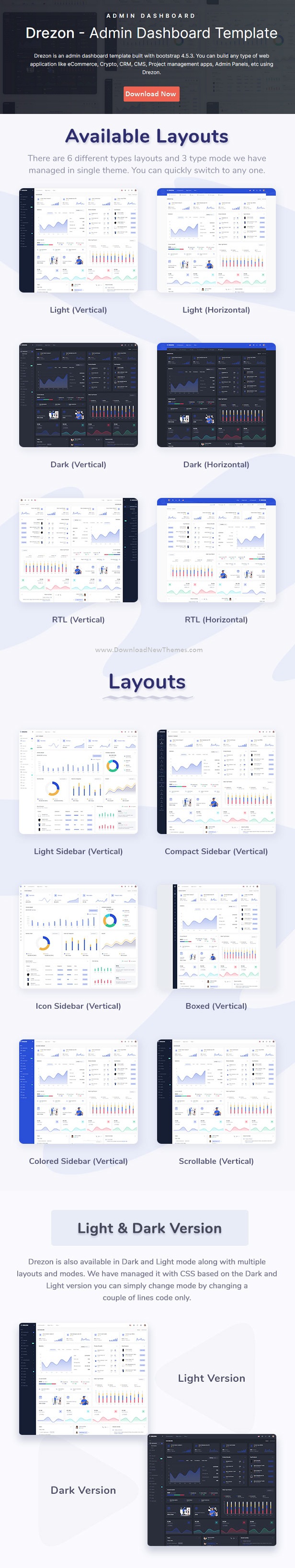 HTML & Laravel Admin Dashboard Template