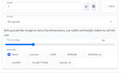 Stable Diffusion web UIのinpaint設定画面