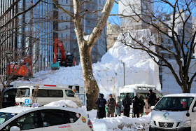北海道 札幌 さっぽろ雪まつり 雪像破壊