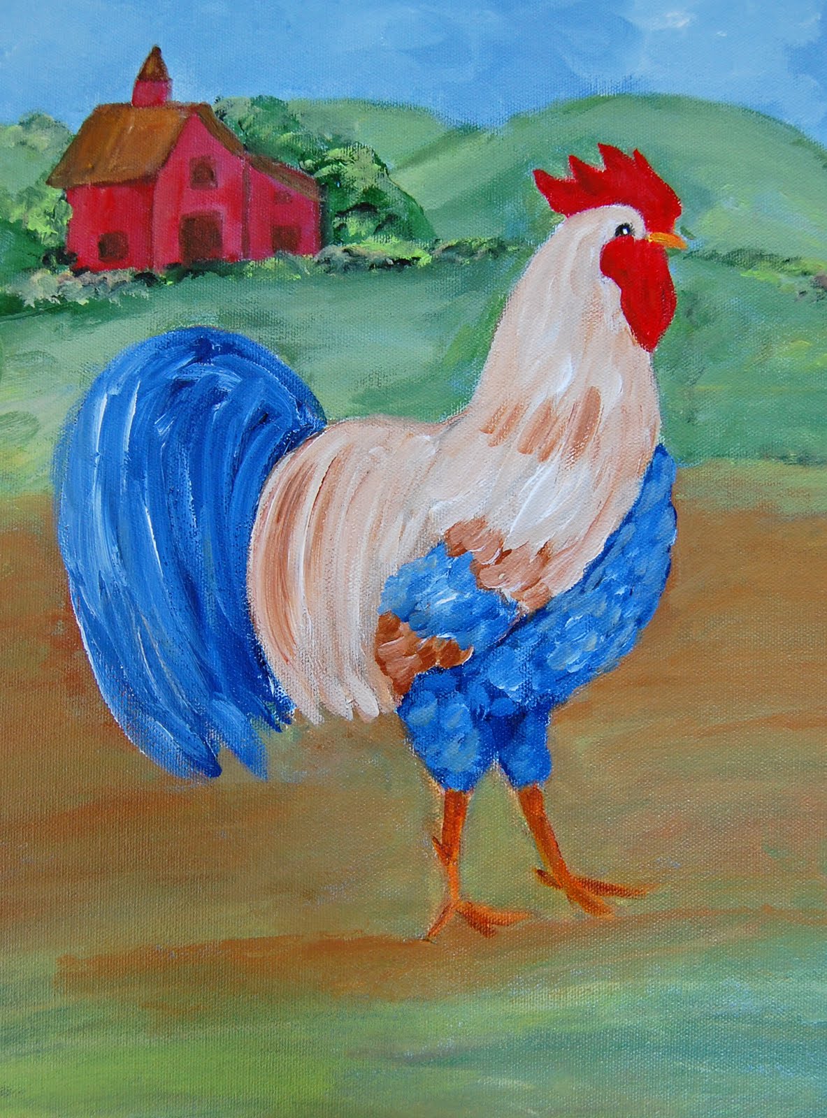 My Painted Garden Let's Paint a Rooster