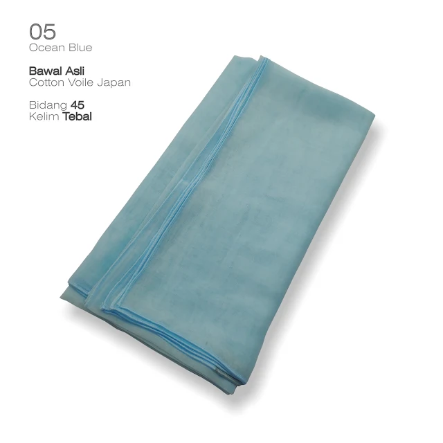 Bawal asli no.1 cotton voile Japan kelim tebal