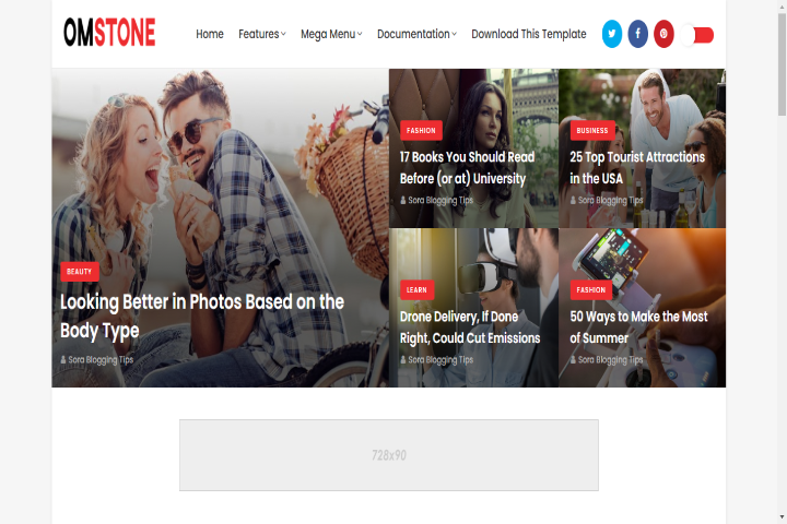 Omstone Blogger Template