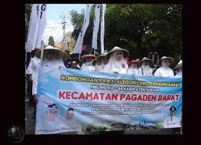 Pawai Alegoris dari Kec.Pagaden Barat Meriahkan HUT Kabupaten Subang ke-68