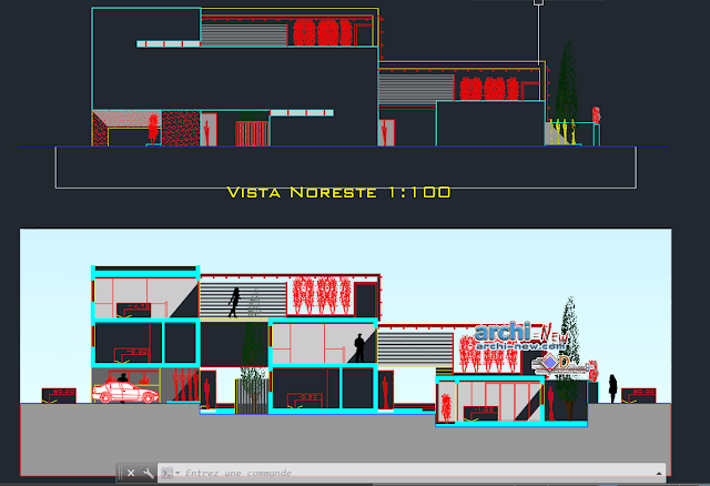 Joint houses in AutoCAD 