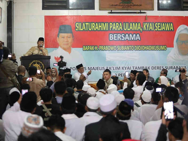 Prabowo Subianto Hadiri Silahturahmi Para Ulama dan Kyai se Jawa