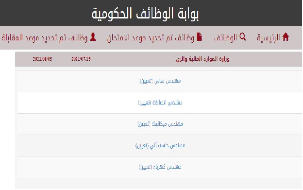 اعللان وظائف وزارة الموارد المائية والري تطلب تخخصات عليا للتعيين "مسابقة التعيينات" 2021