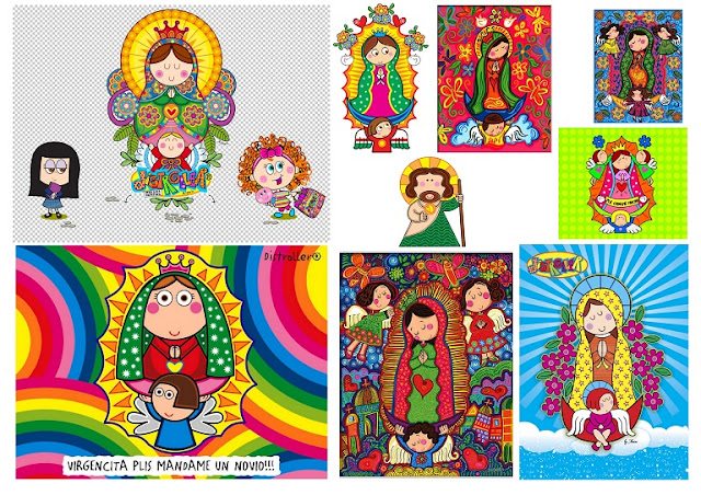 Saints, virgencitas plis, and modern virgencitas images