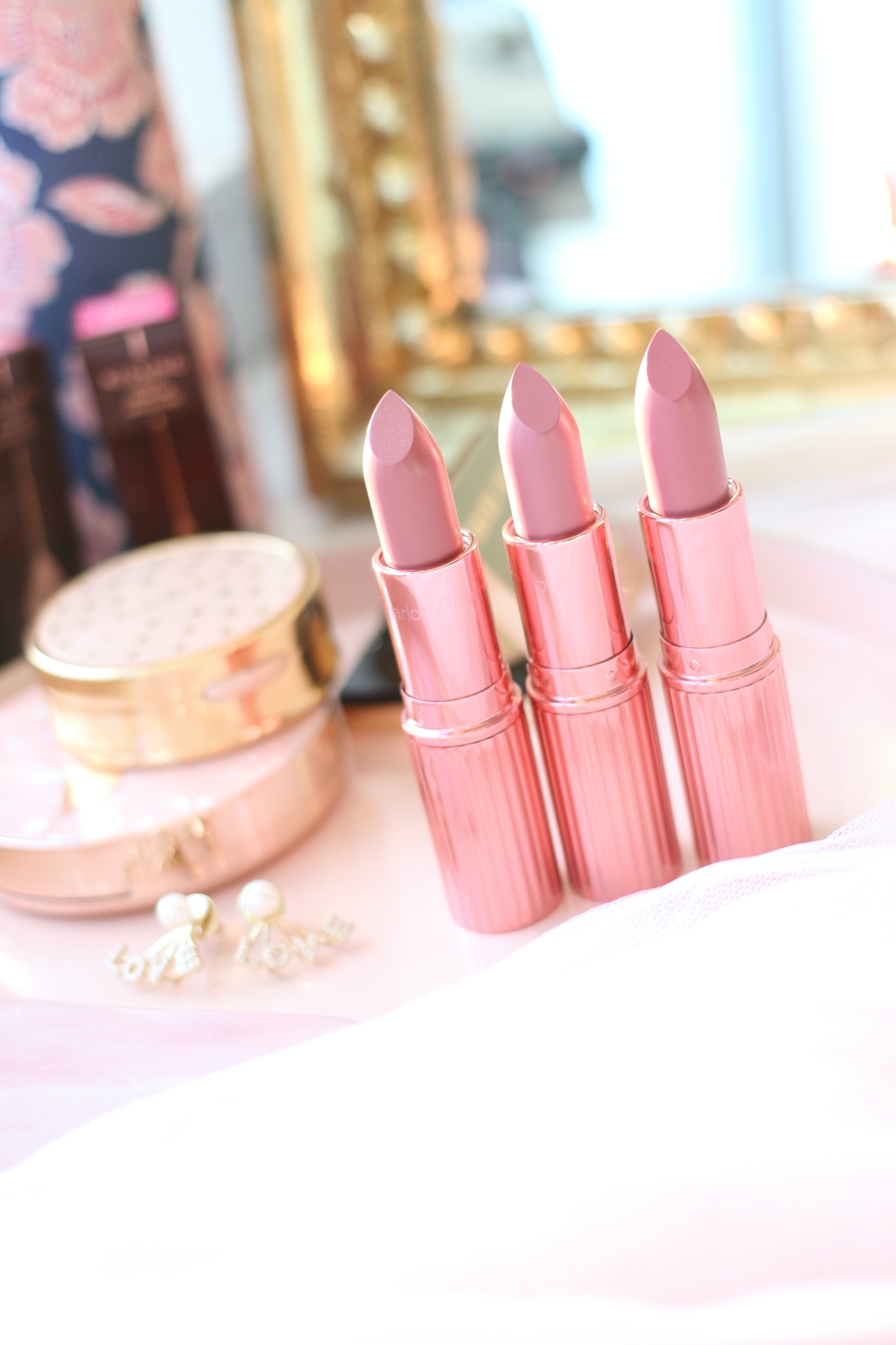 Charlotte Tilbury Hollywood Beauty Icon Lipsticks: Icon Baby, Red Carpet Pink & Candy Chic