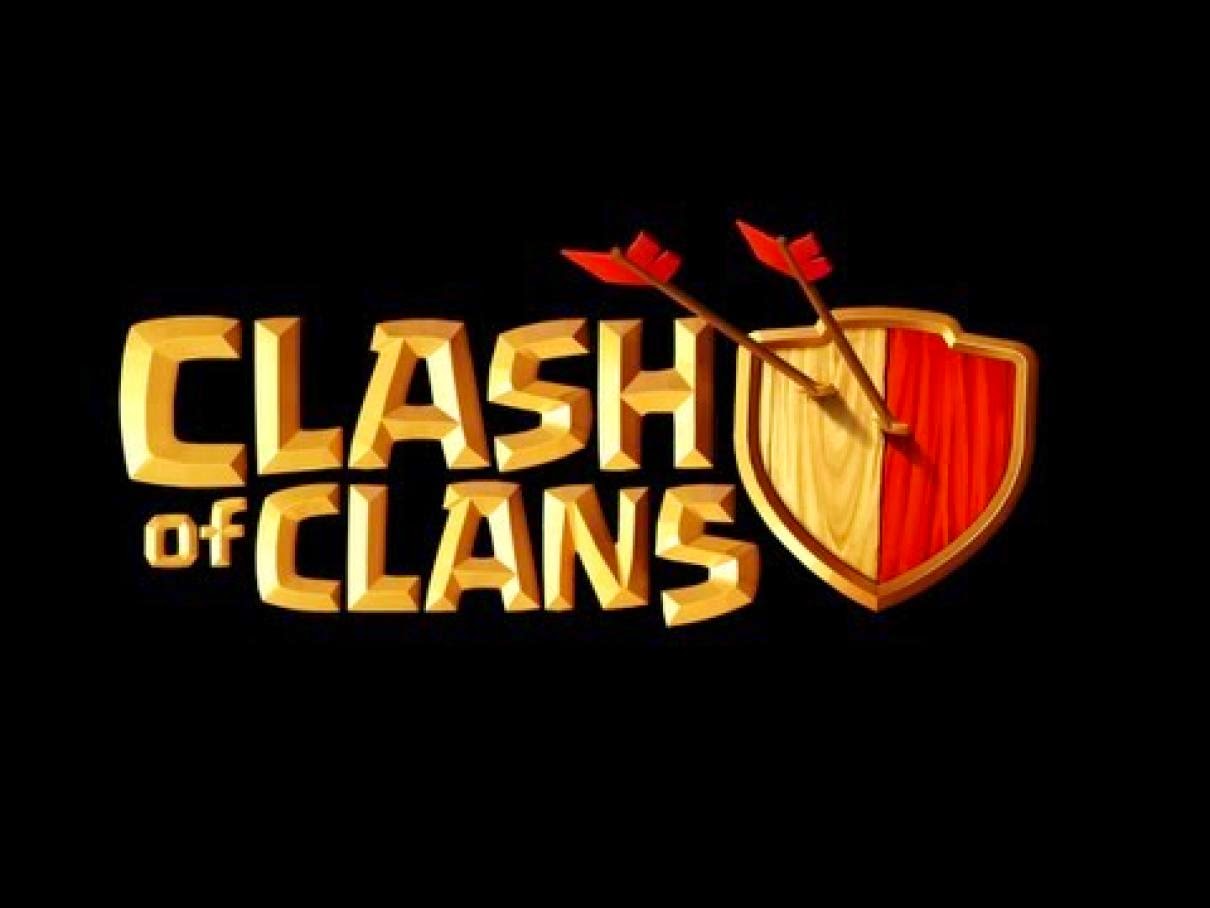 Clash of Clans Logo Black Background Wallpaper