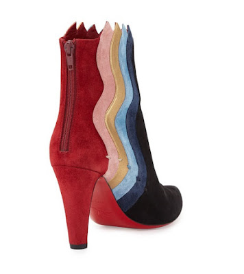 Christian Louboutin Wavy Colourblock Suede Red Sole Boot