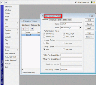 Cara Memberikan Password untuk WiFi AP Routerboard MikroTik