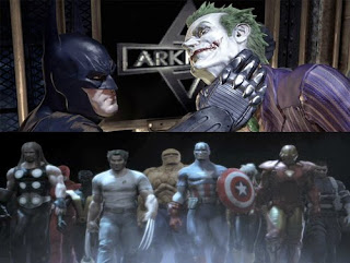 top: Batman - Arkham Asylum, bottom: Marvel Ultimate Alliance 2