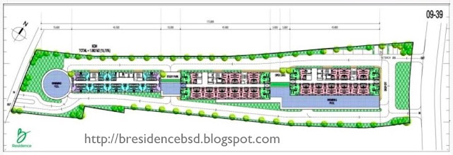 Floor plan apartemen B Residence BSD City