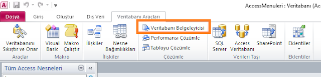 veritabanı belgeleyicisi