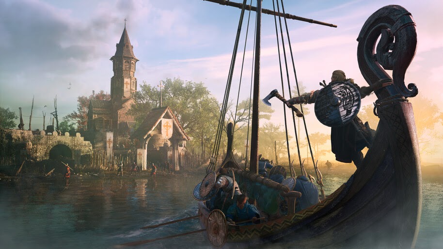 Assassins Creed Valhalla, Vikings, Longship, Boat, 4K, #7