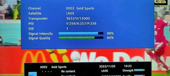 Nomor Frekuensi Siaran Gold Sports di Satelit Laosat 1 C-Band