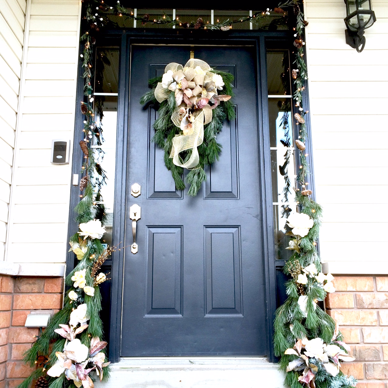  DIY  Front  Door  Christmas  Decor  Harlow Thistle Home 