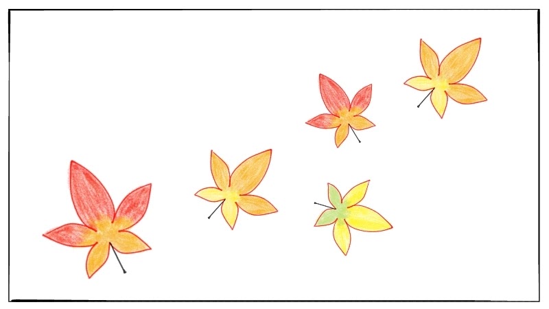 簡単な紅葉 もみじ の葉っぱのイラストの描き方 遠北ほのかのイラストサイト