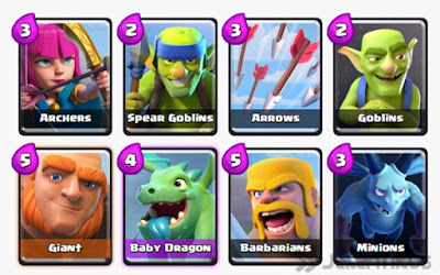 Kumpulan Battle Deck Clash Royale Arena 3 Terbaik (Winning Strategy) Control