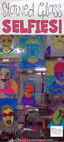 Add some color and fun to your classroom with Stained Glass Selfies.  This blog post takes you step by step through the art project with full color photos.  