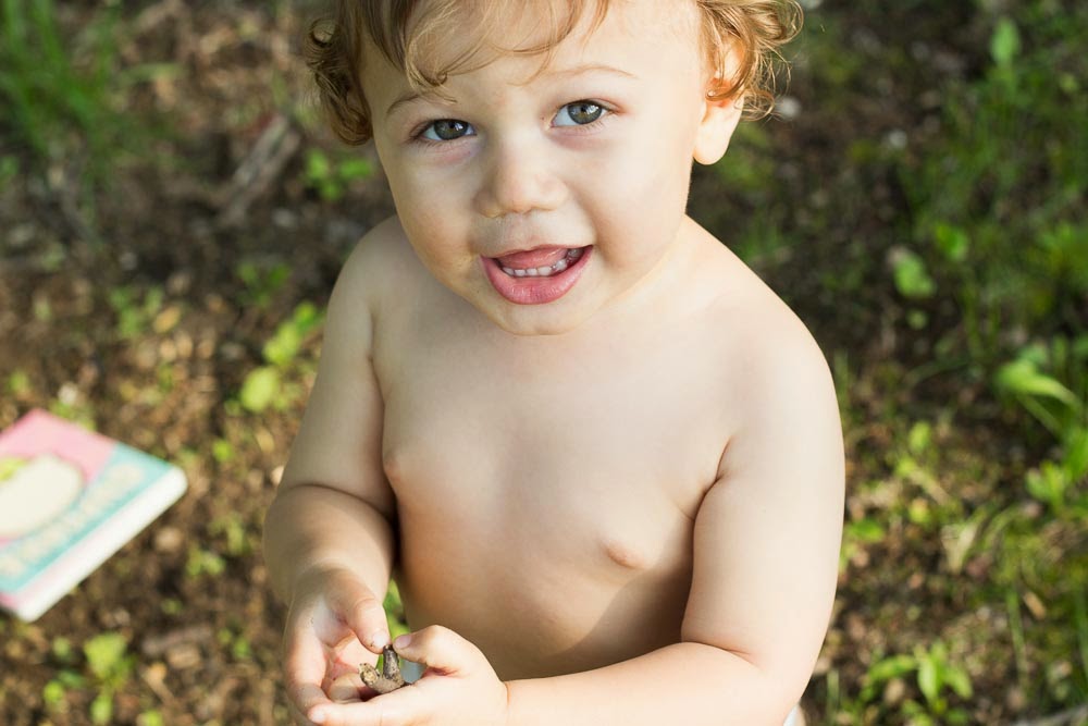 Charlie looking up smiling