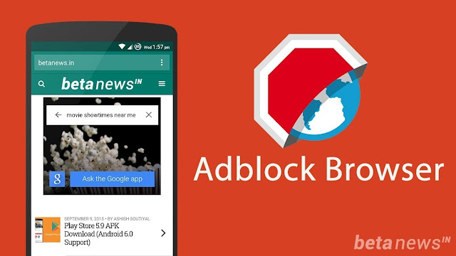 AdBlock Browser untuk menghilangkan iklan di android