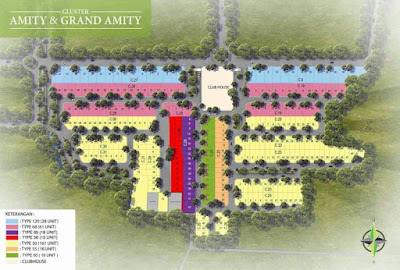 Siteplan denah cluster amity sawangan depok