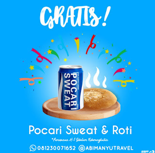 Free Pocari dan Roti