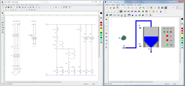 Tampilan 2 PC Simu V 1.0 Software Simulator (SCADA)