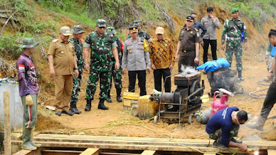 Suprianto, ST. Ketua DPRK Aceh Tamiang Menghadiri Acara TNI Manunggal Membangun Desa (TMMD) Reguler ke-119 di wilayah Kodim 0117/Aceh Tamiang