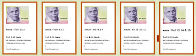 Dr BM Hegde articles volume cover 1 to 15