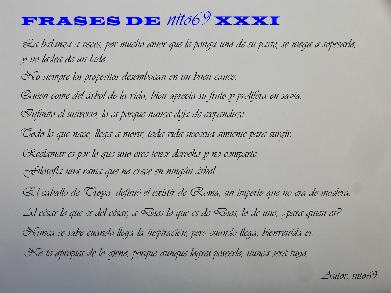 FRASES DE nito69 XXXI