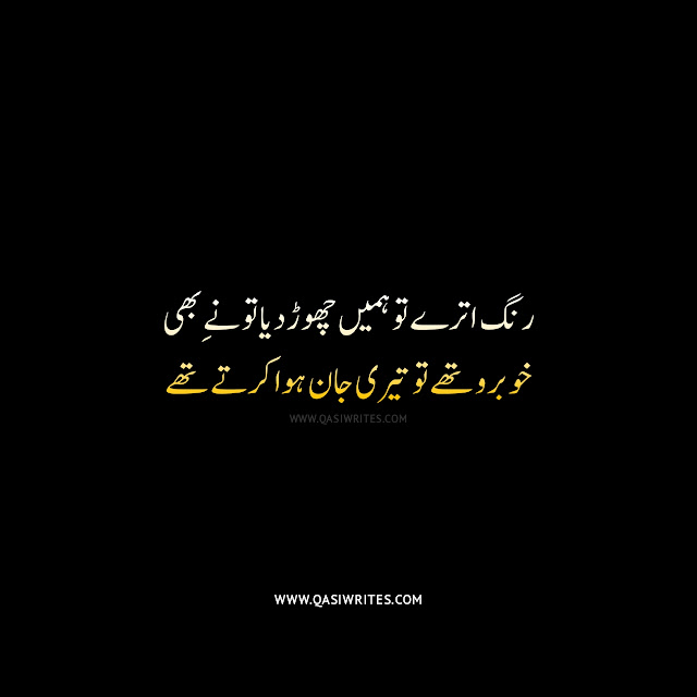 Best Deep Sad Poetry in Urdu Text | 2 Lines Urdu Poetry - Qasiwrites