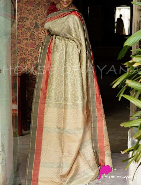 Kanchipuram Jute Finish Soft Silk Sarees