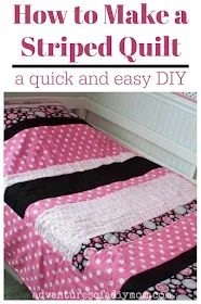 How to make a striped quilt - a quick and easy DIY